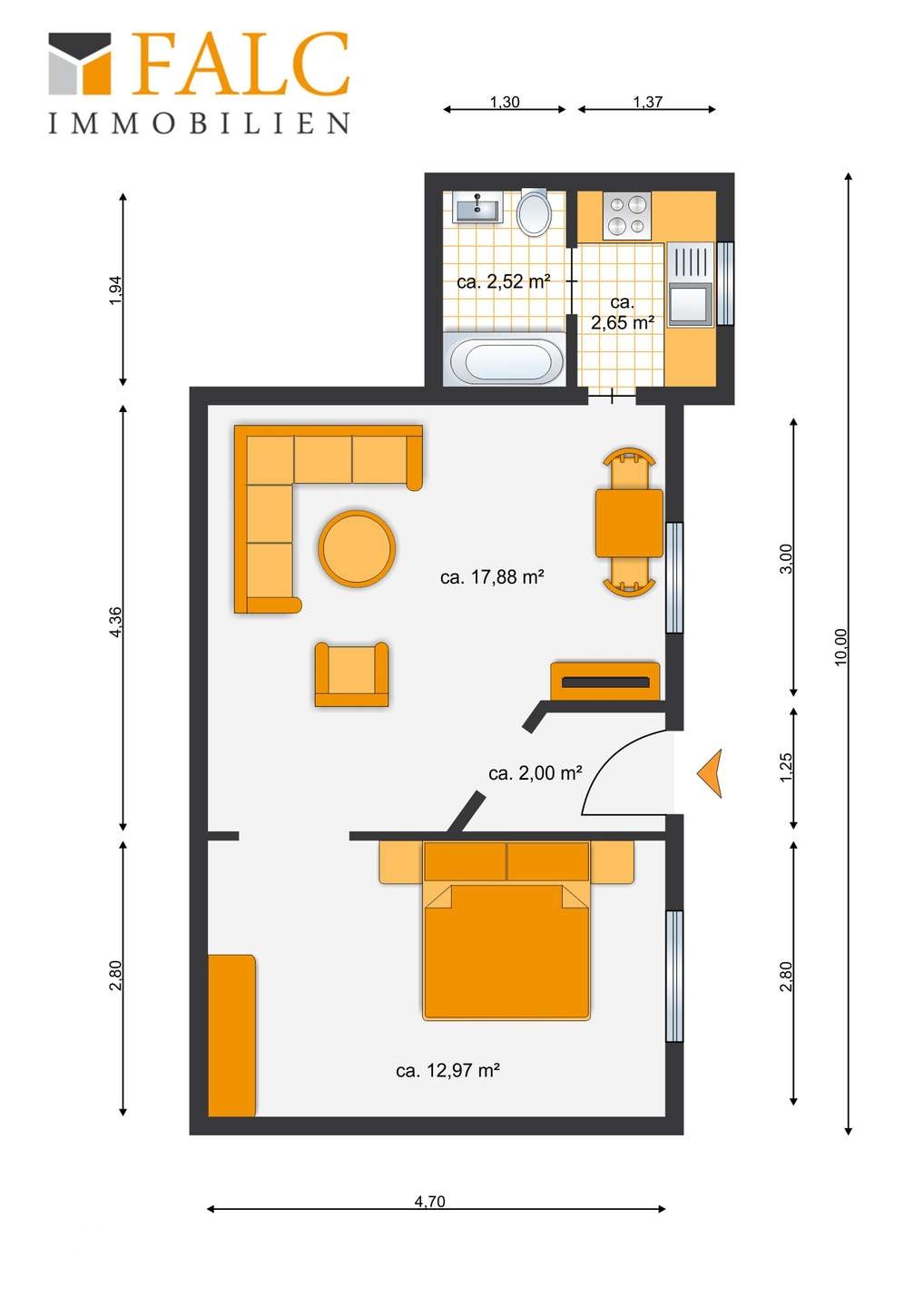 Grundriss Anbau links